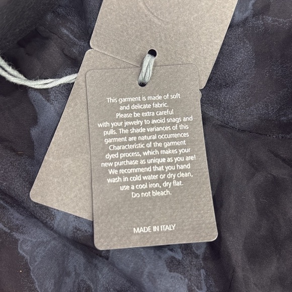 M Made In Italy Pant Wide Leg Silk Pull On Palazzo Sheer Floral NWT Size Medium - Picture 8 of 10